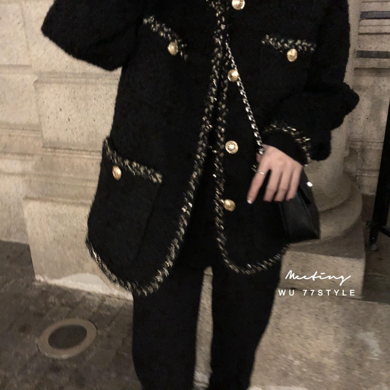 2025 spring new spring and autumn light and mature style temperament thin and versatile gold silk tweed fragrant short coat