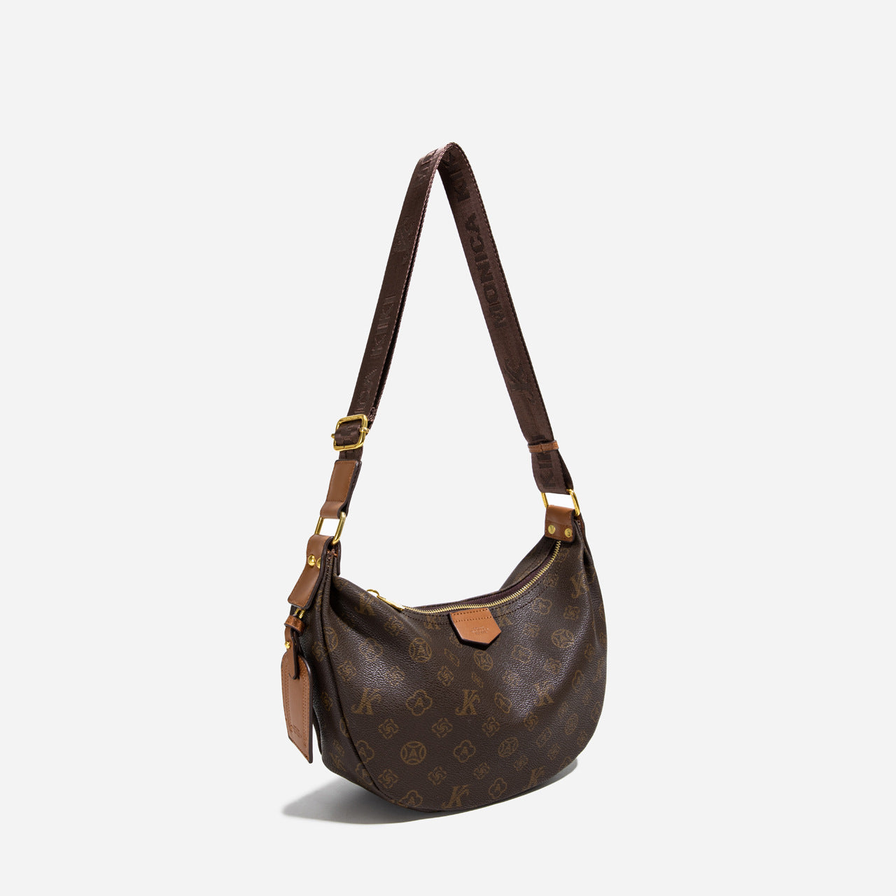 2025 Women's shoulder bag spring new fashion bag high sense contrasting color printed underarm bag retro commuter messenger bag