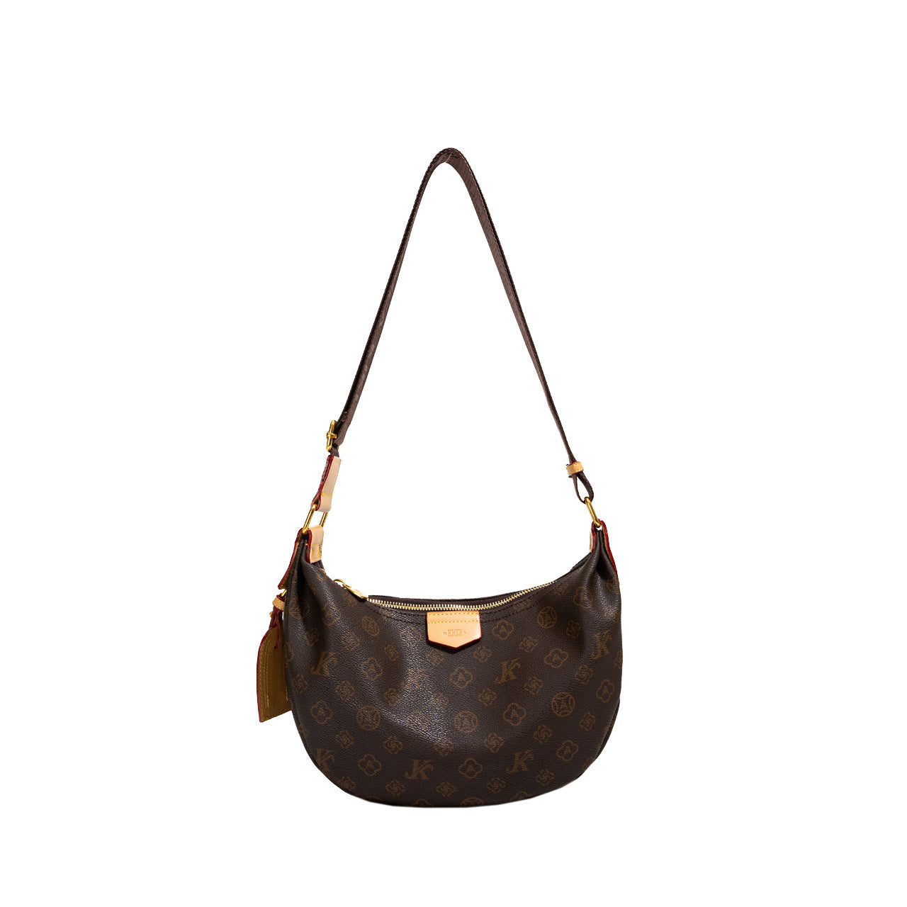 2025 Women's shoulder bag spring new fashion bag high sense contrasting color printed underarm bag retro commuter messenger bag