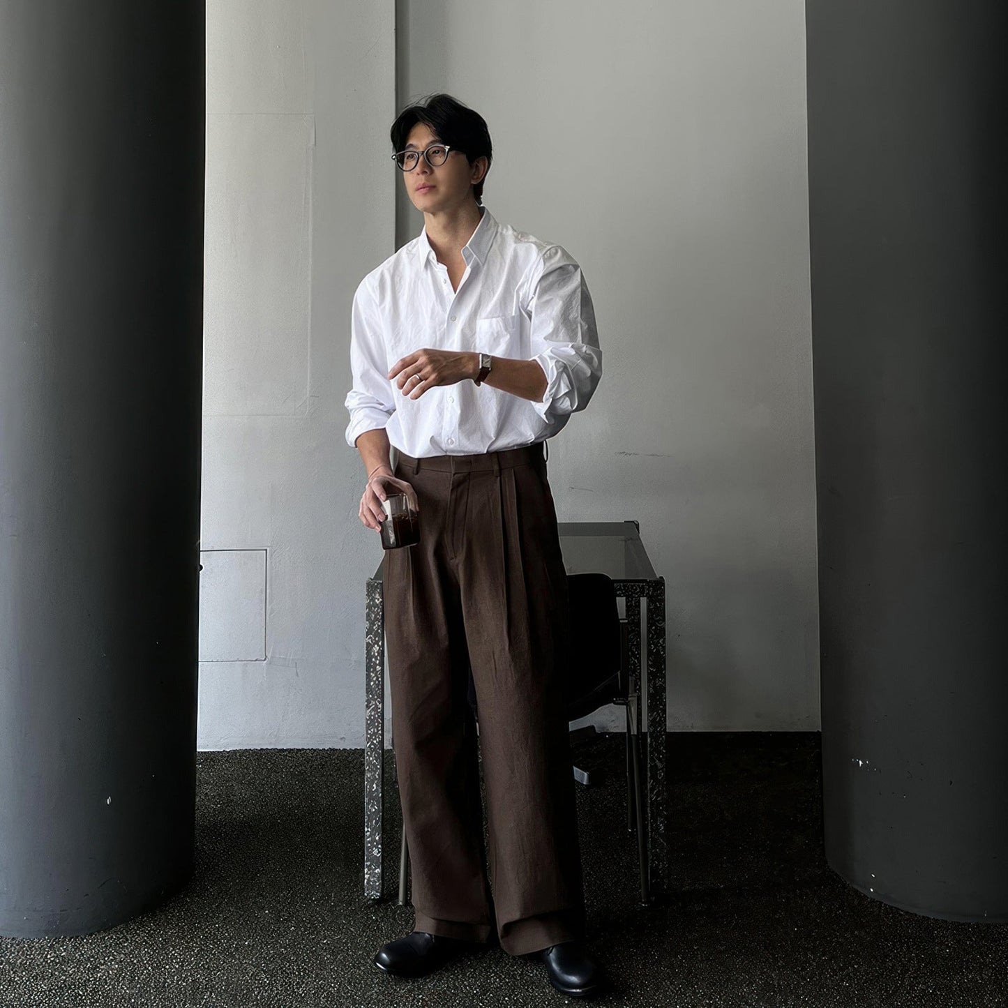 sanyamk homecoming outfits for guys Long Sleeve Shirt Men's Korean Style 2024 New Lapel Casual Lazy Style Shirt High-Grade Ruan Handsome Shirt Jacket