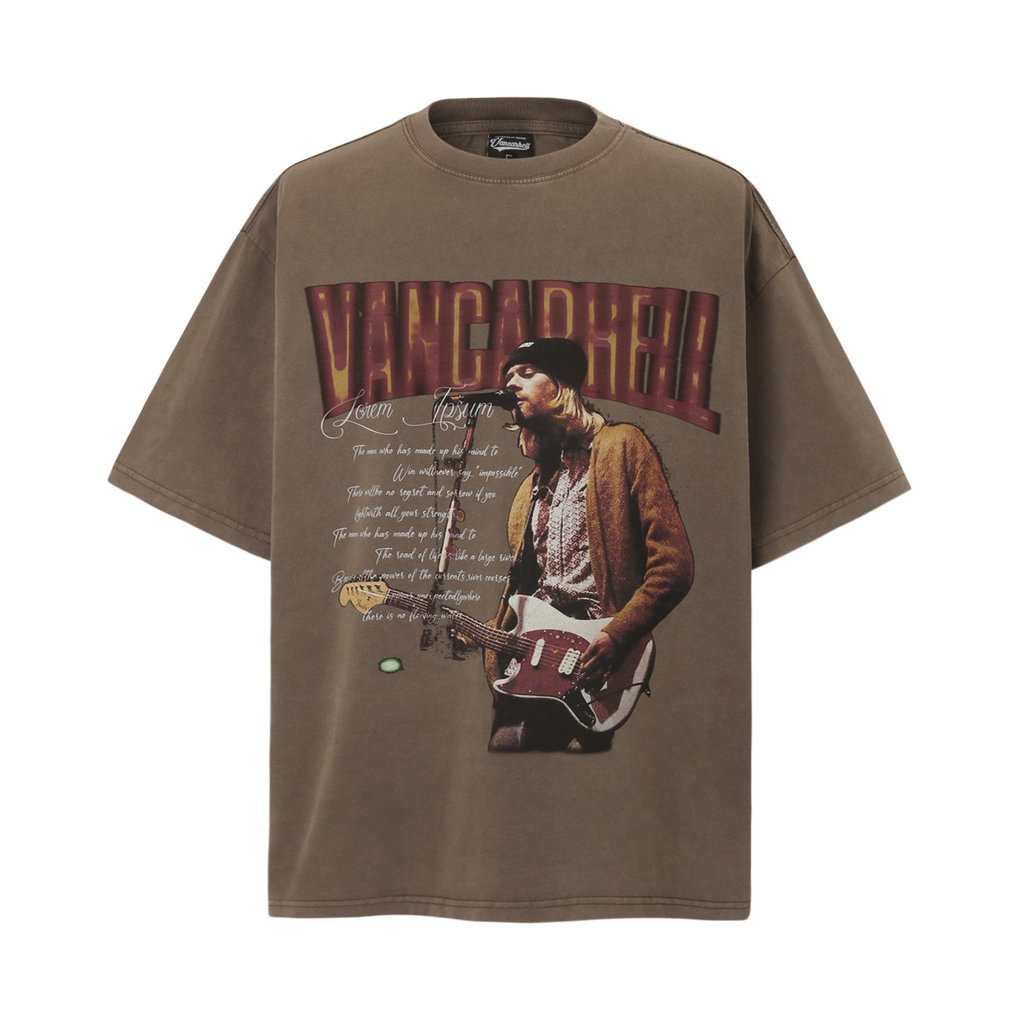 2025 9504 2025n Street 2025 Summer Figure Design Men's Loose High-end Sense Washed Old Short Sleeve T-Shirt