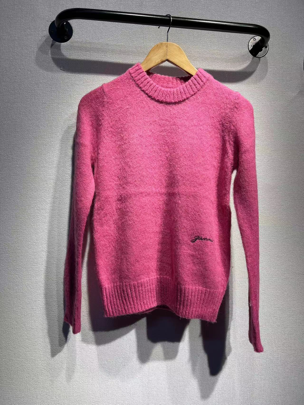 2025 Cross-border Nordic GA 24 spring and summer new round neck embroidered wool blended casual pullover knitted sweater 31644