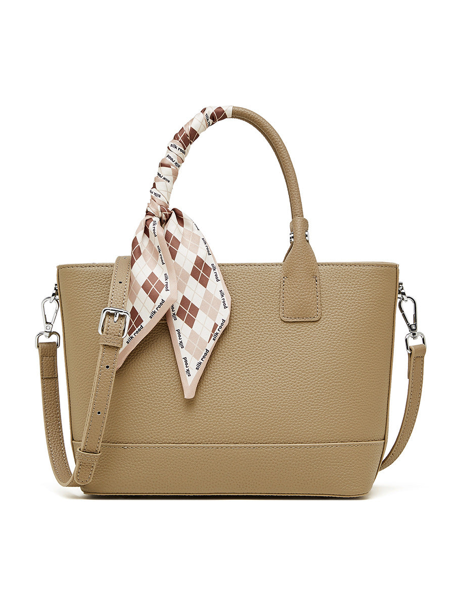 New first-layer cowhide vegetable basket bag texture temperament shoulder handbag