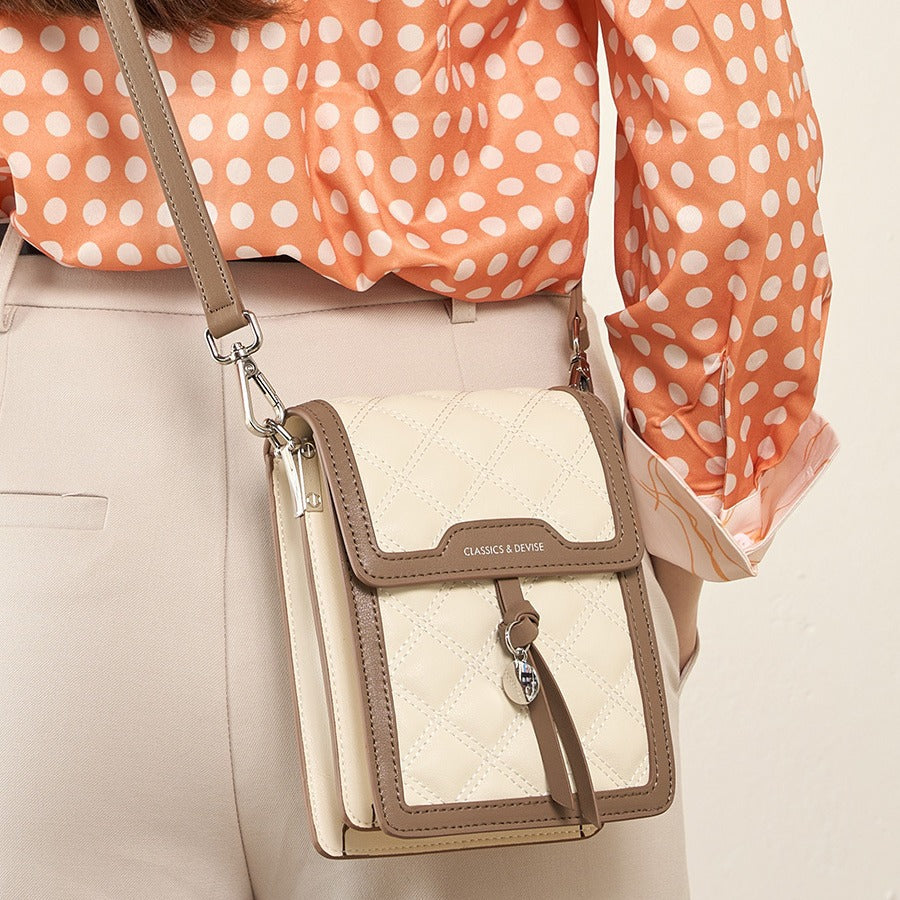 2025 Versatile mobile phone bag popular spring and summer new leather women's bag lightweight mini shoulder messenger bag