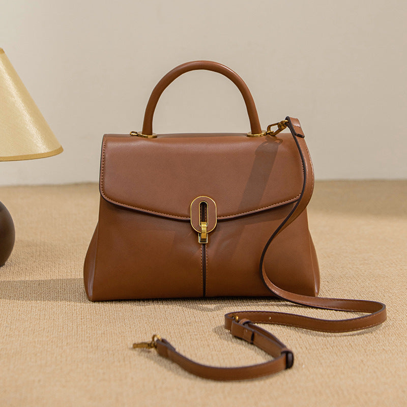 2025 Bag popular New Summer Fashion One Shoulder Niche Design Simple Commuter Bag PU Versatile Portable Women's Messenger Bag