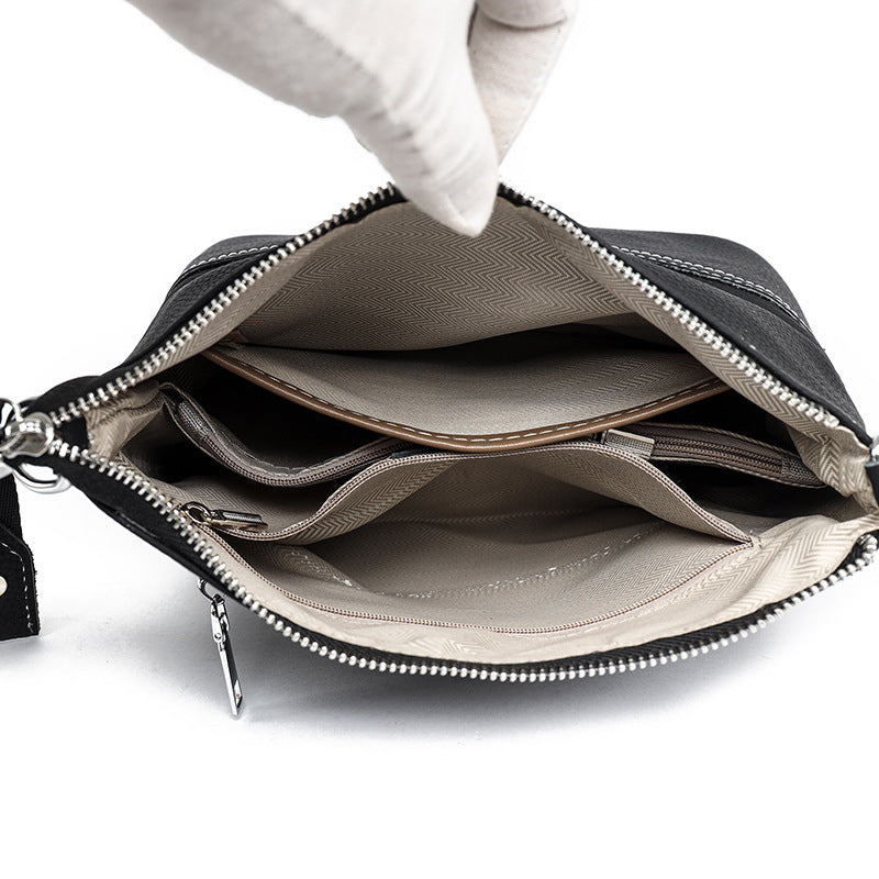 2025 Bucket bag women's leather large-capacity casual shoulder bag fashionable versatile commuter bucket bag autumn and winter new leather women