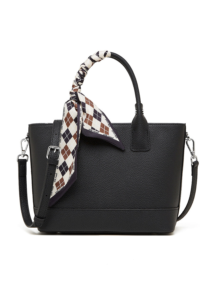 New first-layer cowhide vegetable basket bag texture temperament shoulder handbag
