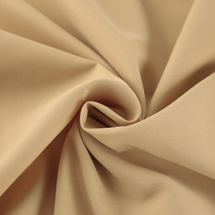 2025 Spring and summer classic retro fashion khaki casual high waist pleated commuting sexy skirt wholesale long skirt