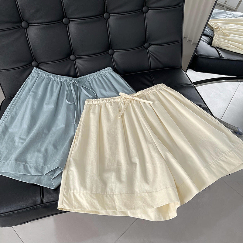2025 popular Summer Korean Casual Loose Design Hot Pants Tightening Waist Skinny Sports Shorts 3019-1