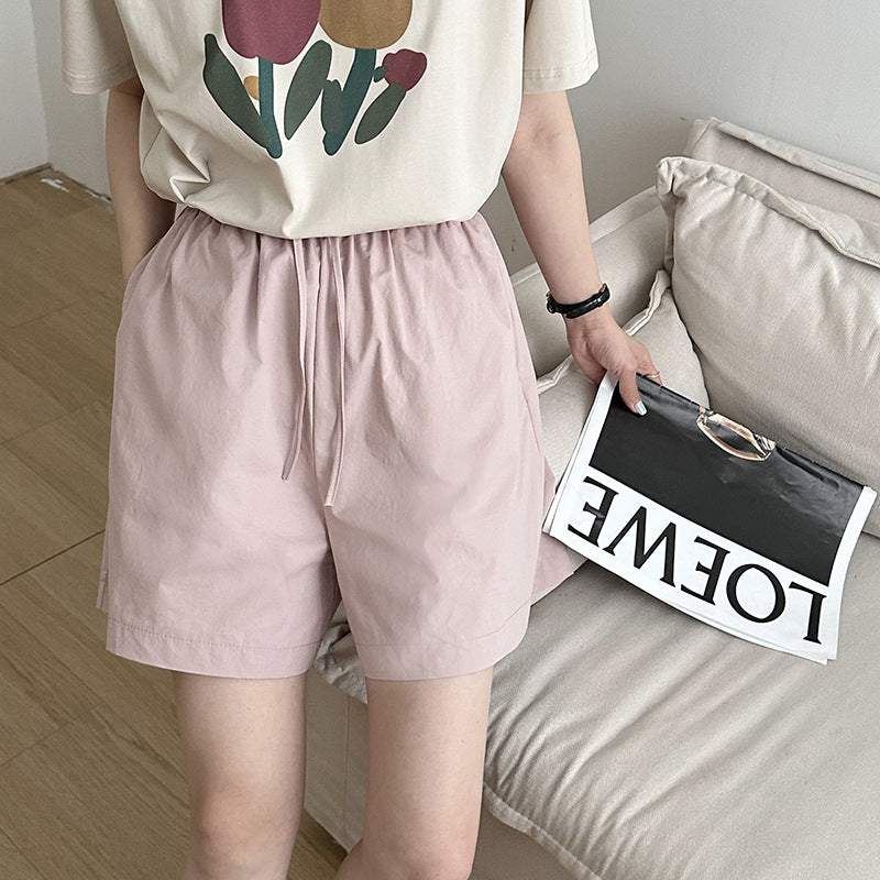 2025 popular Summer Korean Casual Loose Design Hot Pants Tightening Waist Skinny Sports Shorts 3019-1