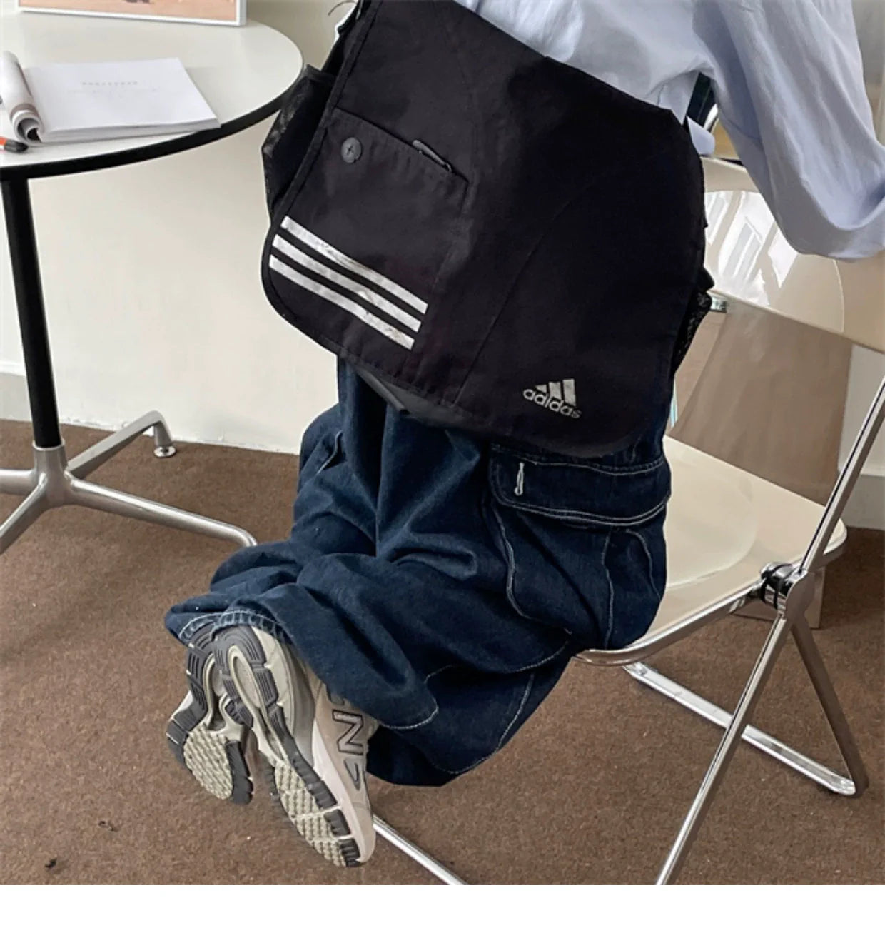 Bonsir Baggy Cargo Jeans big pocket Trousers Male Denim Pants Wide Leg Pant women's Jeans Loose Casual Streetwear Hip Hop Harajuku