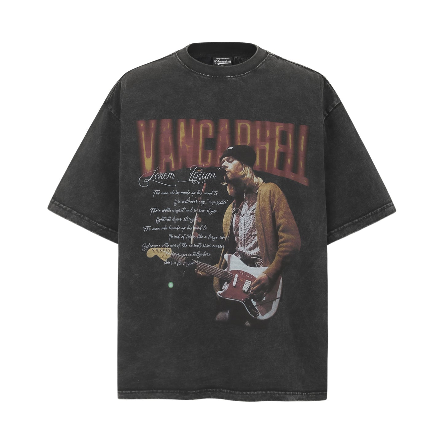 2025 9504 2025n Street 2025 Summer Figure Design Men's Loose High-end Sense Washed Old Short Sleeve T-Shirt