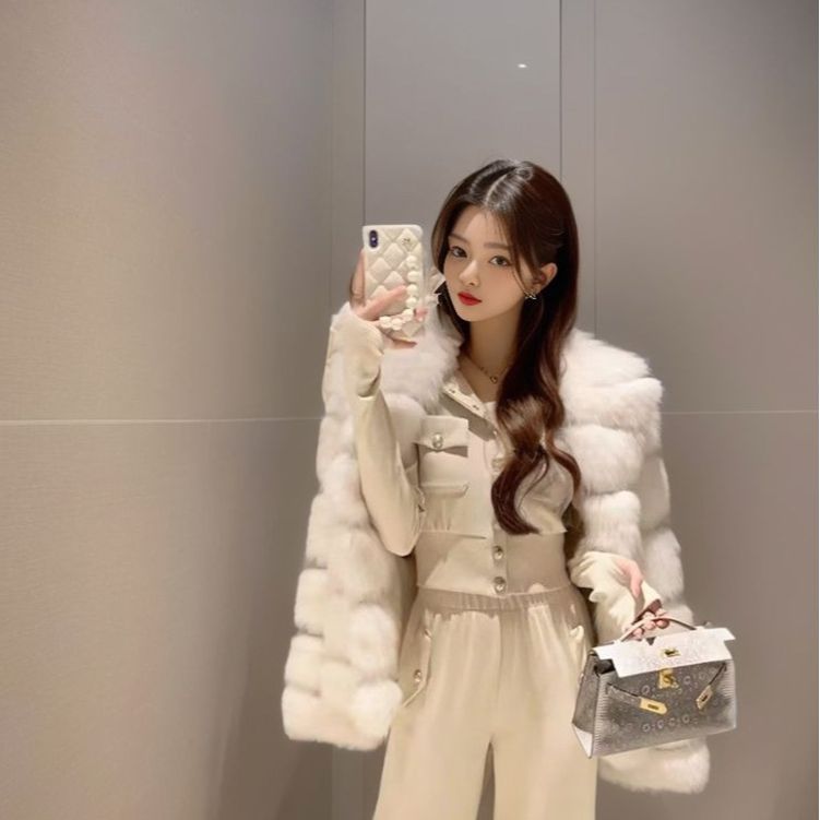 autumn and winter new Chic casual 450g knitted sports suit KY040