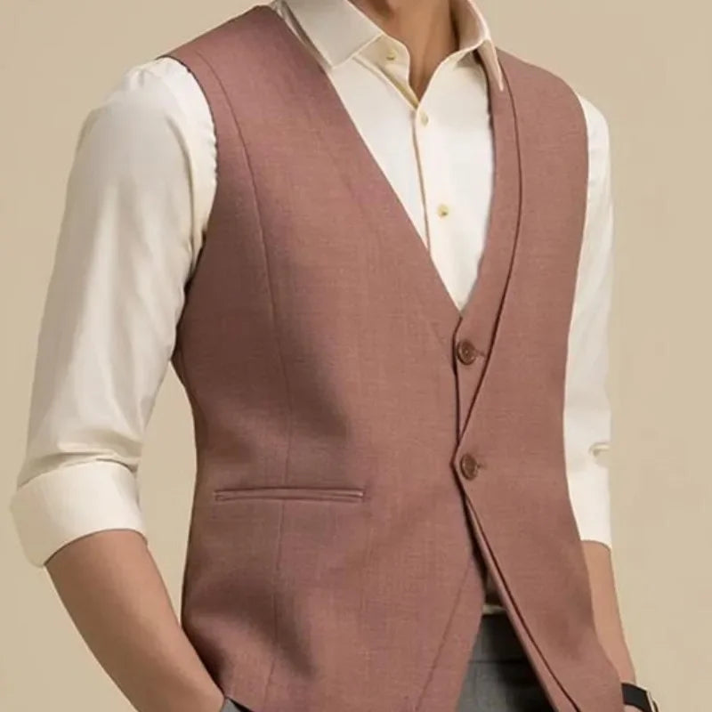 sanyamk - Spring and Autumn New Product European and American Fashion Casual Men's High Quality Suit Vest Dress