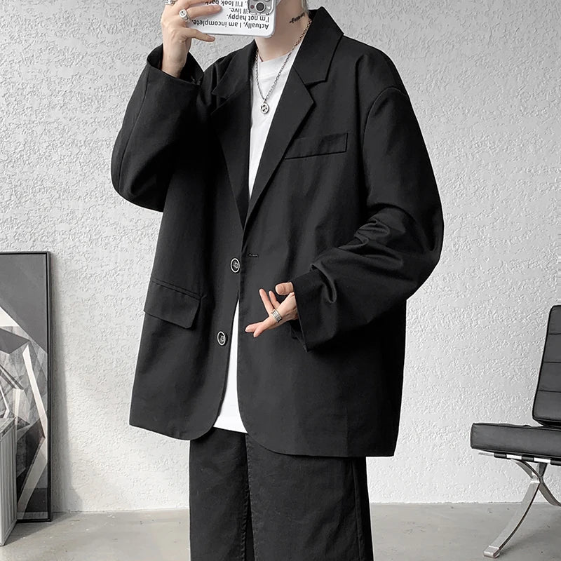 sanyamk Gentleman Embroidery Black Blazers Men Spring New Casual Oversized Blazer Jacket Korean Male Elegant Business Coat Plus Size 5XL
