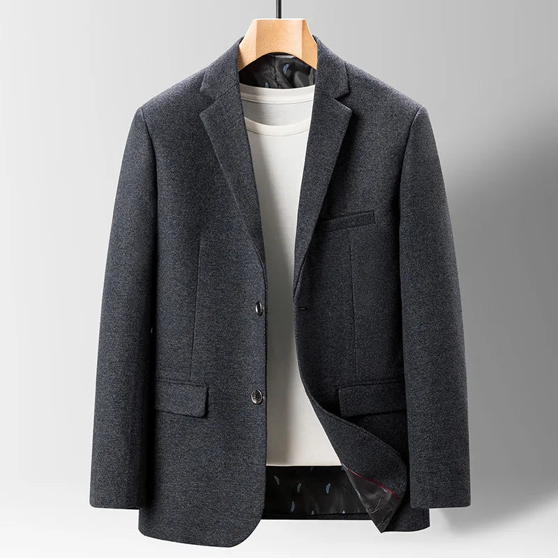 sanyamk Men Clothing High Quality Blazer Men's British Style Simple Fashion Casual Party Wear Gentleman's Suit Fitted Jacket
