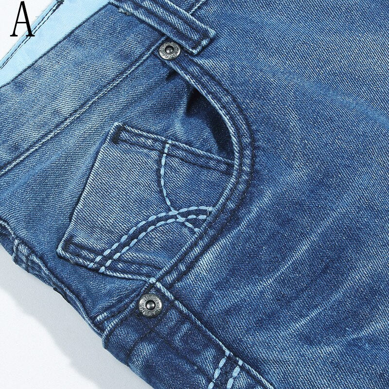 Bonsir Plus Fat Large Size 48 Loose Straight Jeans Men Street Hip Hop Printing Jeans Skateboard Baggy Denim Trousers Male