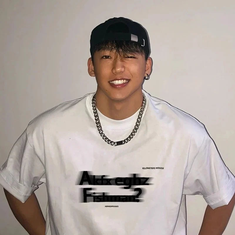 sanyamk - Brand Fashion Tshirts for Men Letter Print 2024 Summer New Short Sleeve T-shirt Male Casual Skateboard Mans Clothing