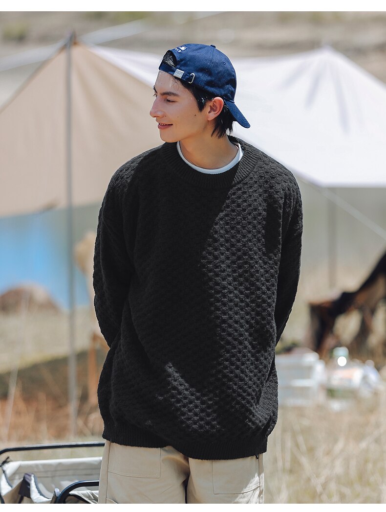 sanyamk New Winter Warm Retro solid color Sweater Men TrendTurtleneck Mens Pullover thick Slim Sweaters Tops Knitted Men's Jumper
