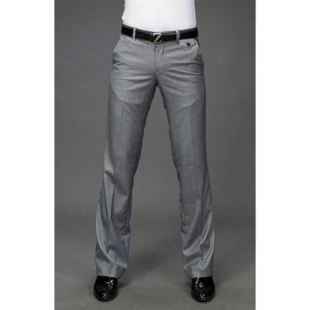 sanyamk Korean Fashion Micro Flare Leg Opening Trousers Men's Casual Loose Baggy Streetwear Suit Pants Business Clothing