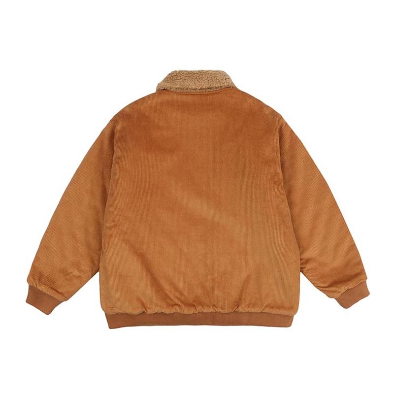 Bonsir Winter Cashmere Lapel Cotton Coats Men's Vintage Thick Thermo Corduroy Jackets Fur Collar Crgo Outerwear Male