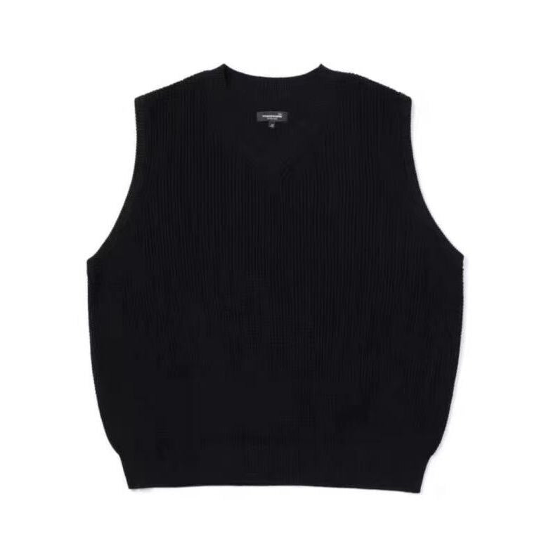 Bonsir Korean Style Fashion Chic Solid Color Knitting Pullovers Top Men's Autumn New Loose V-neck Sleeveless Vests Male W422