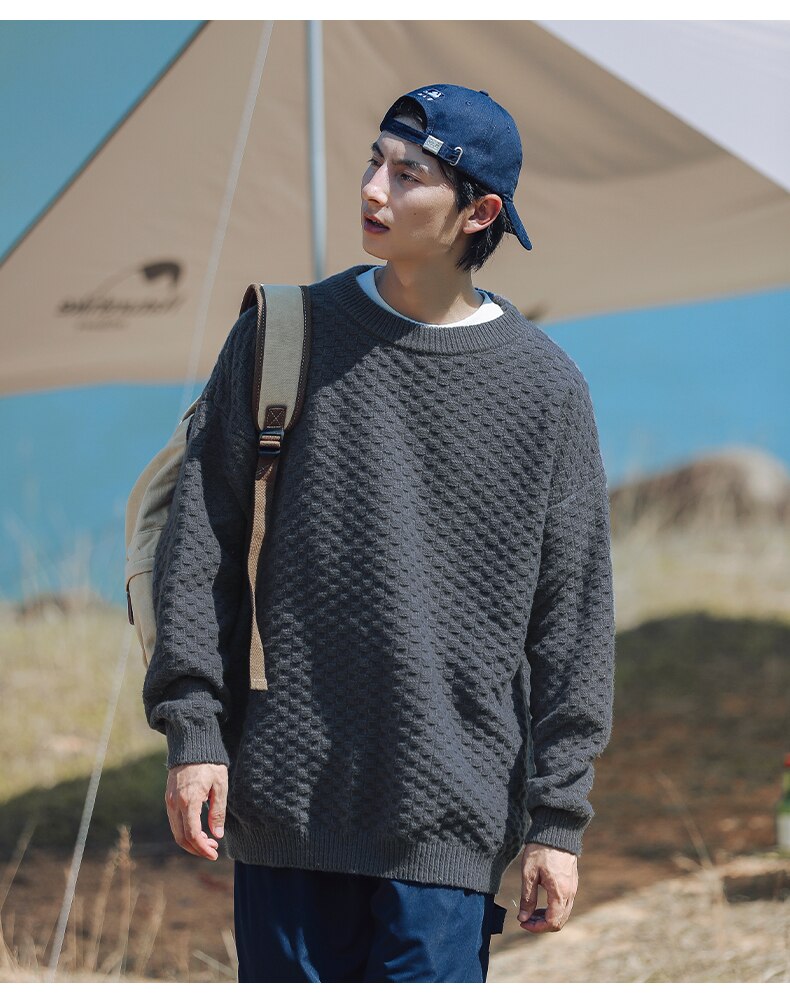 sanyamk New Winter Warm Retro solid color Sweater Men TrendTurtleneck Mens Pullover thick Slim Sweaters Tops Knitted Men's Jumper