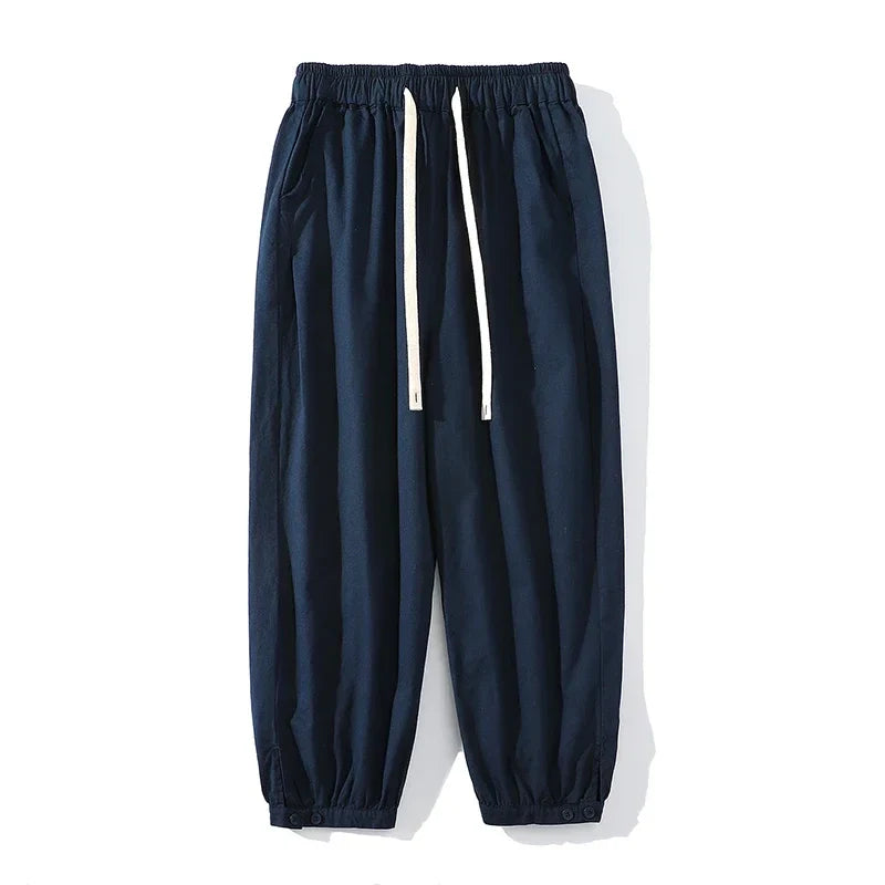 sanyamk - Mens Harem Pants Straight Streetwear Loose Ankle Length Unisex Sweatpants