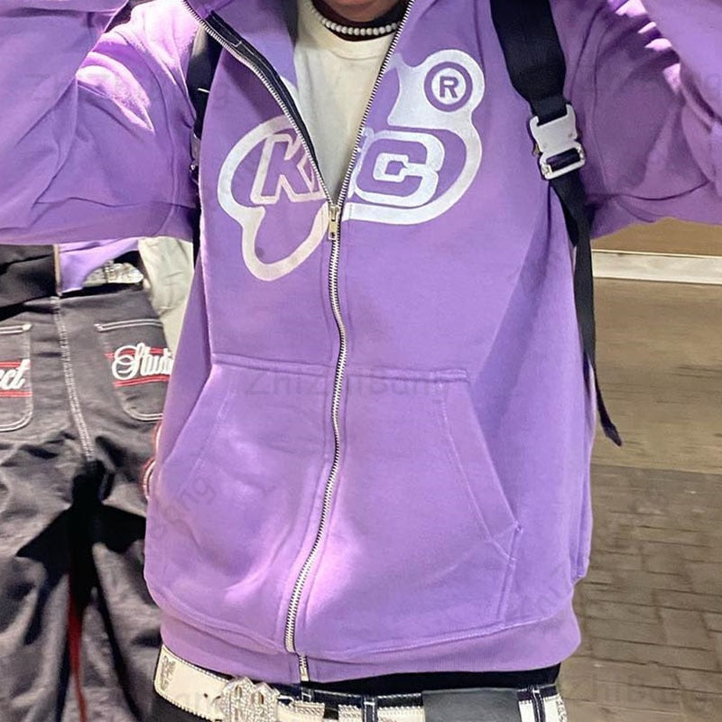 Bonsir Spring Autumn Casual Loose Hoodies Cardigans Vintage Mens Hooded Sweatshirt Oversized Long Sleeve Zipper Hoodie Jackets For Men