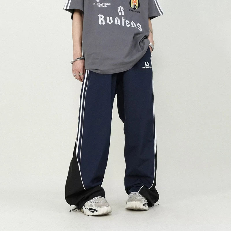 Bonsir Baggy Men's Sports Pants Oversized Hip Hop Joggers Harajuku Streetwear Male Sweatpants Casual Wide Leg Trousers Korean