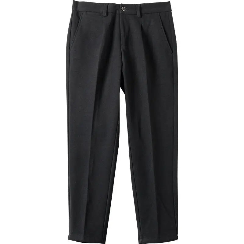 sanyamk Autumn Woolen Suit Pants Korean Style Woolen Dress Pants for Male Office Formal Wedding Business Casual Men Pants L44
