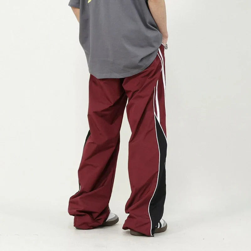 Bonsir Baggy Men's Sports Pants Oversized Hip Hop Joggers Harajuku Streetwear Male Sweatpants Casual Wide Leg Trousers Korean