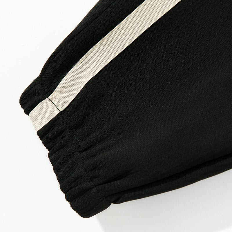 Bonsir New Spring Plus Size Loose Sweatpants Men Striped Joggers Hip Hop Streetwear Ankle Length Cotton Casual Harem Pants