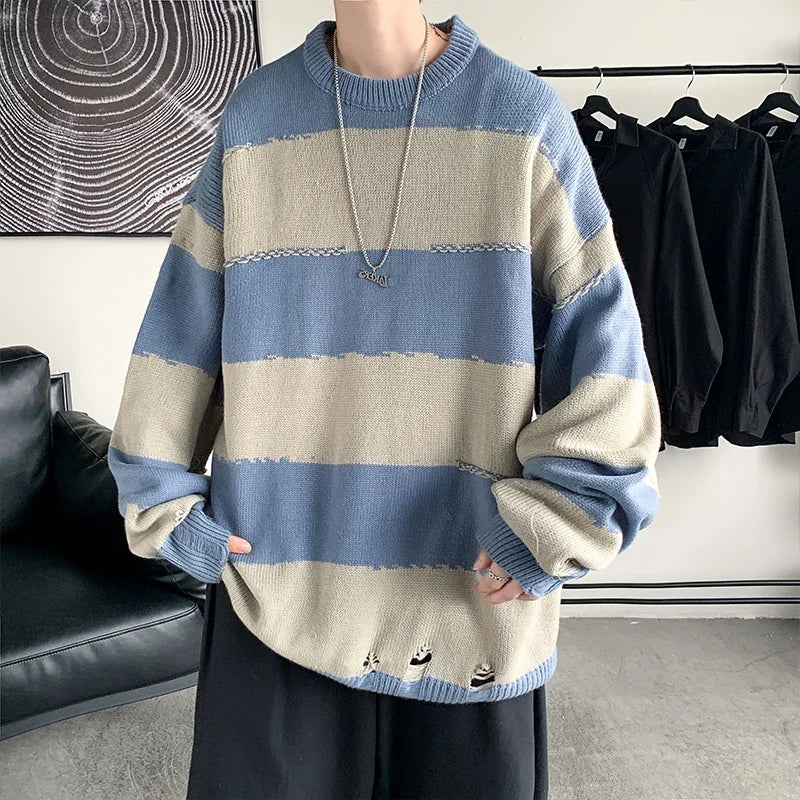 BONSIR - Knitted Warm Men Sweater Turtleneck Loose Casual Bottoming Autumn Pullovers