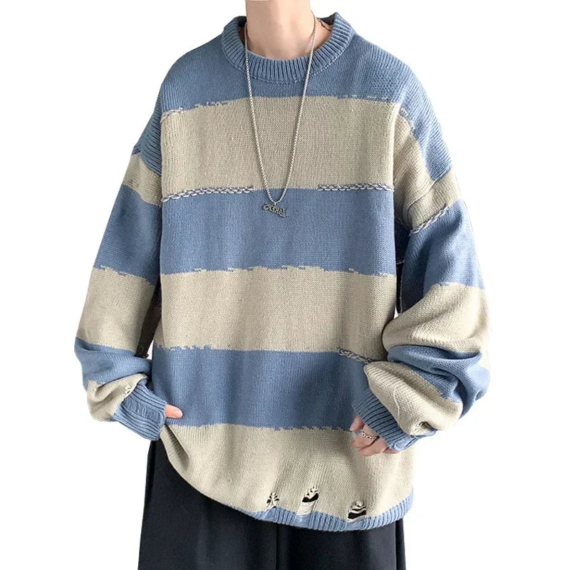 BONSIR - Knitted Warm Men Sweater Turtleneck Loose Casual Bottoming Autumn Pullovers
