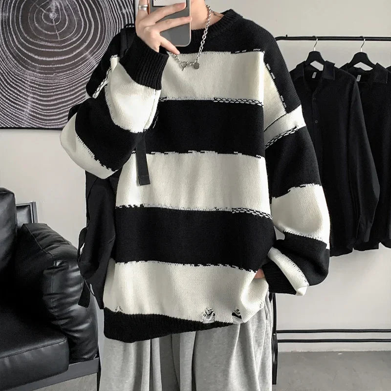 BONSIR - Knitted Warm Men Sweater Turtleneck Loose Casual Bottoming Autumn Pullovers