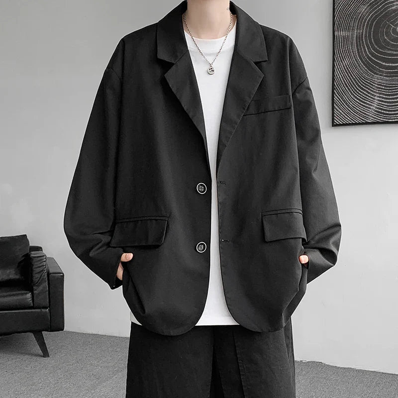 sanyamk Gentleman Embroidery Black Blazers Men Spring New Casual Oversized Blazer Jacket Korean Male Elegant Business Coat Plus Size 5XL