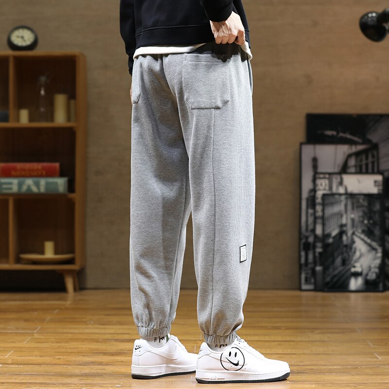 sanyamk Spring Autumn Letter Harem Pants Men casual pants Hip Hop Streetwear Black Grey Loose Sweatpants Jogger Plus Size Baggy Trouser