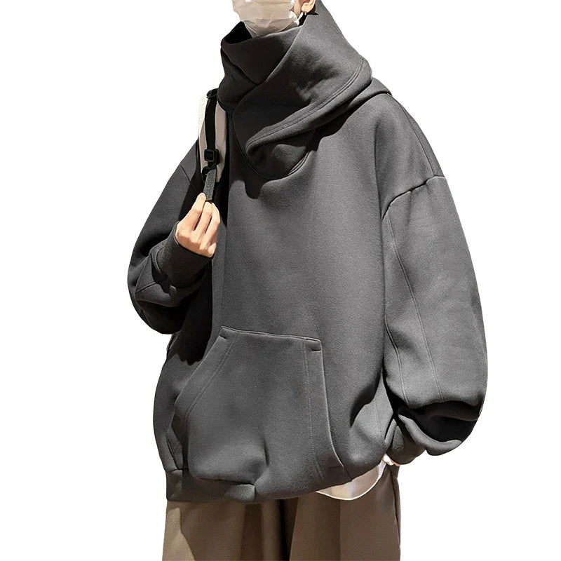 sanyamk - Winter Men's Fleece Warm Hoodie Sweatshirt Men High Quality Thick Pullovers Fashion Streetwear Turtleneck Hood Sweatshirt