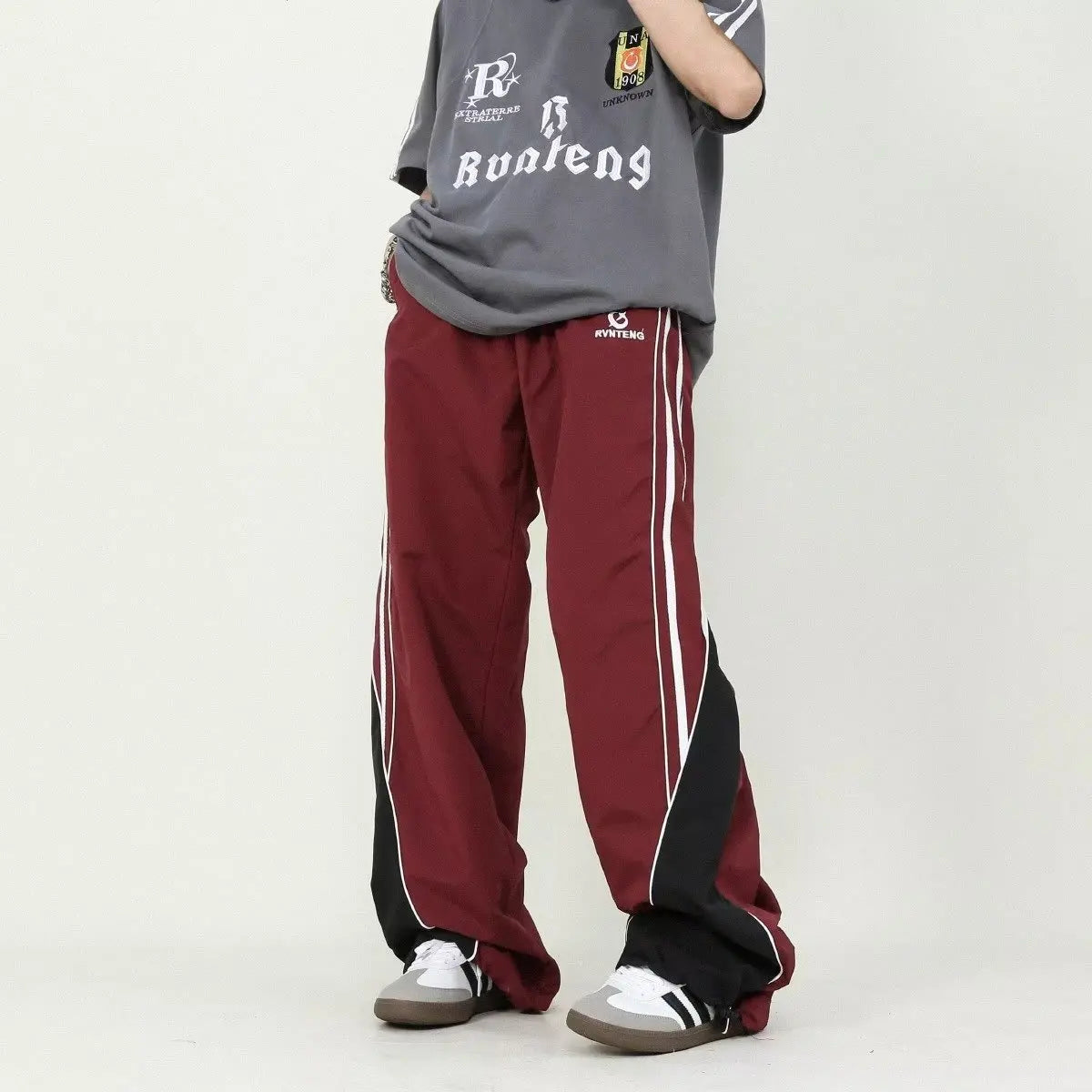 Bonsir Baggy Men's Sports Pants Oversized Hip Hop Joggers Harajuku Streetwear Male Sweatpants Casual Wide Leg Trousers Korean