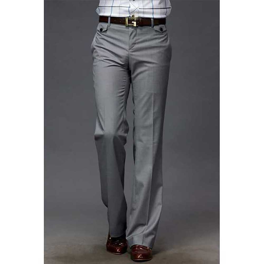 sanyamk Korean Fashion Micro Flare Leg Opening Trousers Men's Casual Loose Baggy Streetwear Suit Pants Business Clothing
