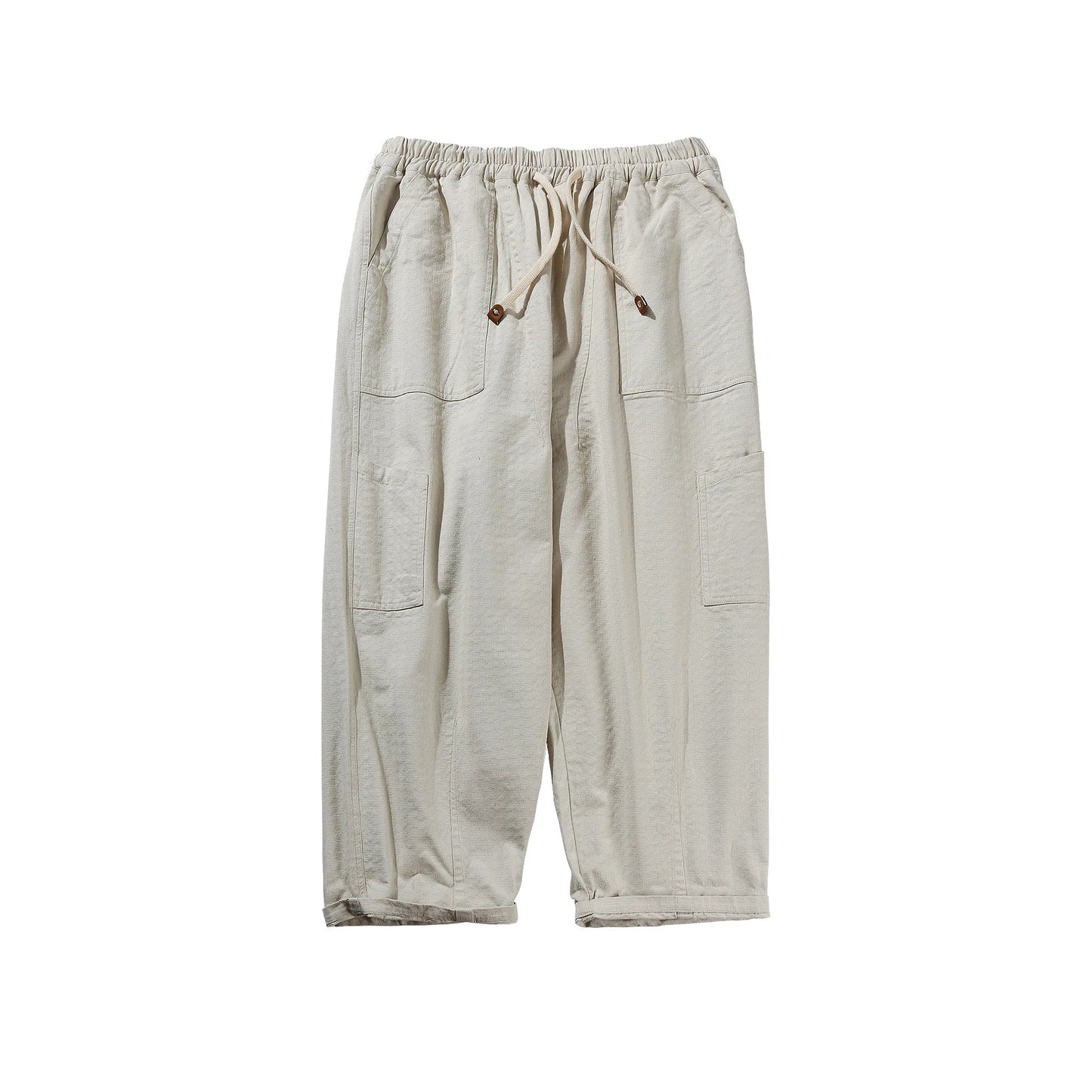sanyamk - Casual Pants Men Oversized Loose Cargo Pants Streetwear Japanese Style Harajuku Drawstring Hombre Tooling Trousers