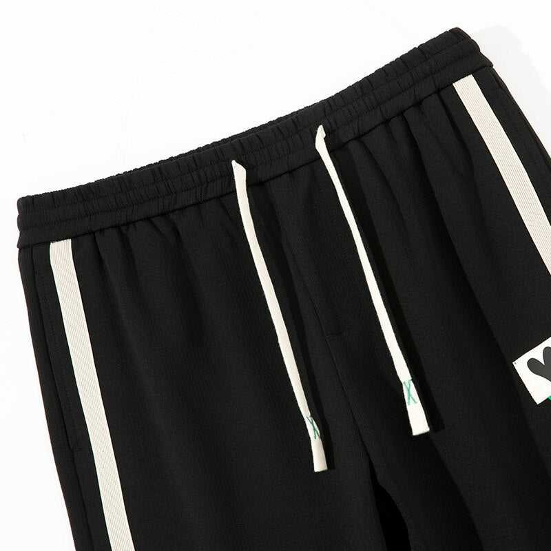 Bonsir New Spring Plus Size Loose Sweatpants Men Striped Joggers Hip Hop Streetwear Ankle Length Cotton Casual Harem Pants