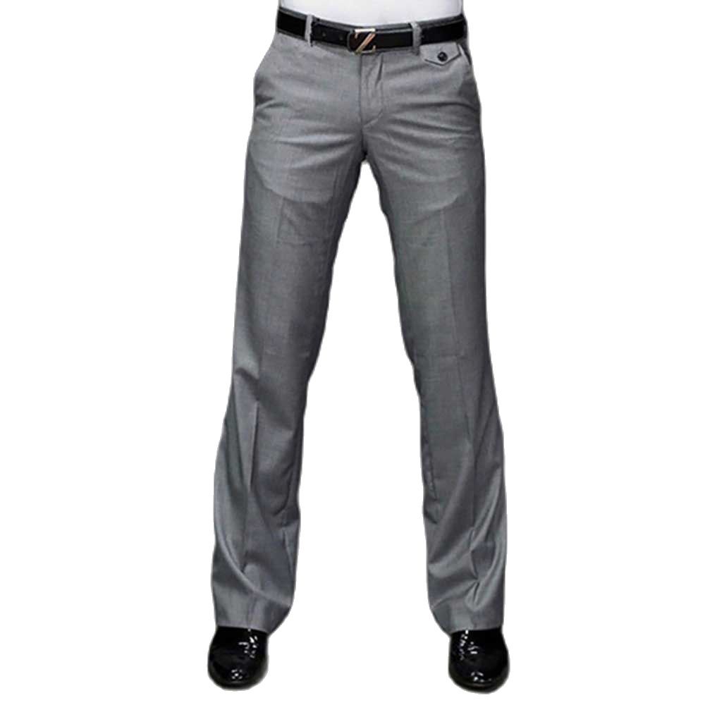 sanyamk Korean Fashion Micro Flare Leg Opening Trousers Men's Casual Loose Baggy Streetwear Suit Pants Business Clothing