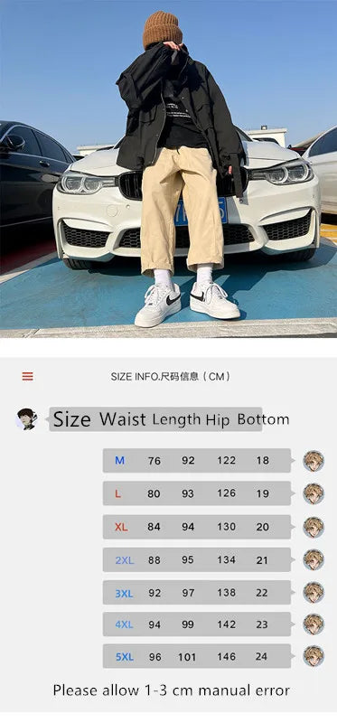 sanyamk - Spring Summer Casual Pants Men's Fashion Loose Straight Wide Leg Pants Men Streetwear Hip-hop Sweatpants Mens Daily Trousers