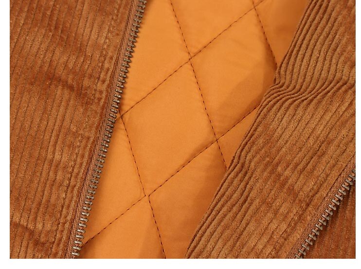 Bonsir Winter Cashmere Lapel Cotton Coats Men's Vintage Thick Thermo Corduroy Jackets Fur Collar Crgo Outerwear Male