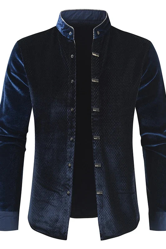 sanyamk - 2024 New Men's Long Sleeve Button Shirt Top Korean Fashion Men's Street Dress Personality Luxury T-shirt
