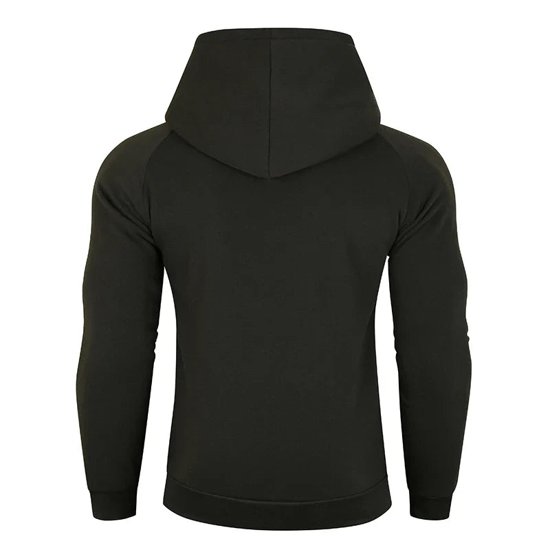 sanyamk - Men's Hoodie One Piece Sweatshirt Diagonal Zipper Korean Fashion Streetwear Hood Sweatshirt Men's T-Shirt Plush for warmth