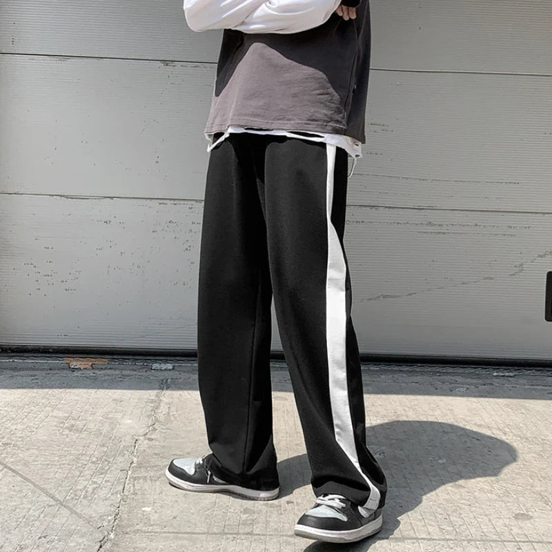 sanyamk - Streetwear Casual Pants Men Hip Hop Top Quality Elastic Waist Drawstring Men's Sweatpants Summer Straight Loose Trousers