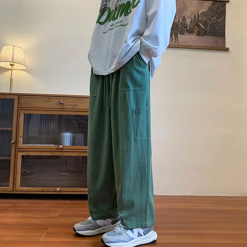 sanyamk - Mens Cargo Pants Loose Multi Pocket Camouflage Street Joggers Plus Size Long Trousers M-5XL